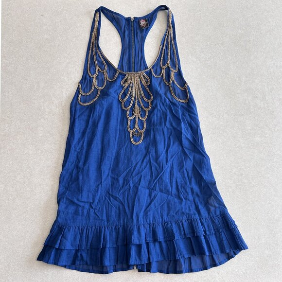 Free People Heavy Metal Top Tank in Cobalt ASO Tori Vega / Alex Russo - Picture 5 of 11